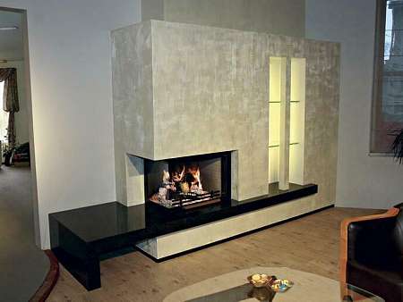 Камин из природного мрамора