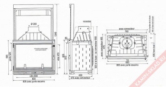Чертеж для Каминная топка Super 8