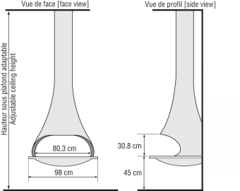 Чертеж для TATIANA 997 пристенный открытый