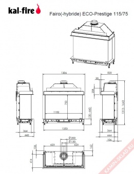 Чертеж для Fairo ECO-prestige 115-75 3-sided