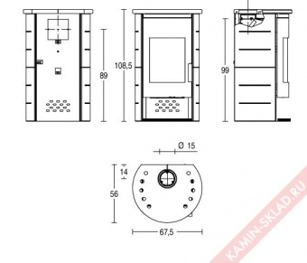 Чертеж для Керамическая печь Vera (Superior)