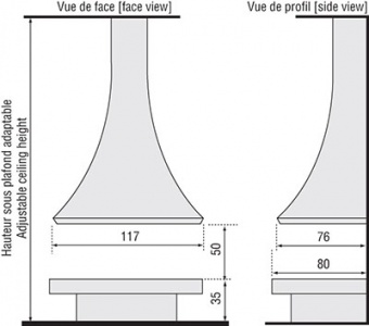 Чертеж для JULIETTA 985 пристенный открытый