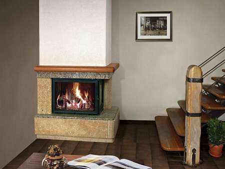 Компактный угловой камин